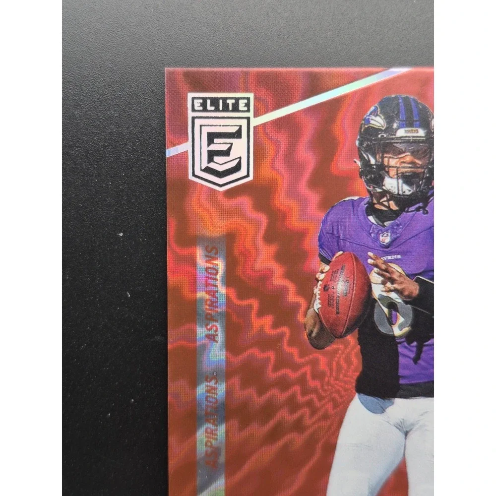 2024 Panini Donruss Elite Lamar Jackson #75 Aspirations Red Shimmer /875 Ravens